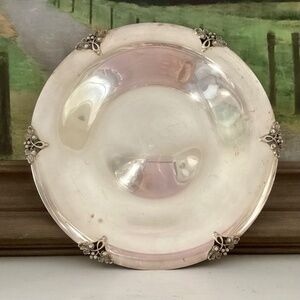 Vintage Fisher Silver Plate Round Large Platter K262 Alexandria 13” Diameter